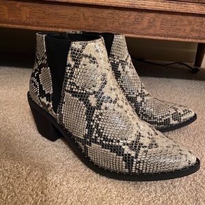 Snakeskin Booties